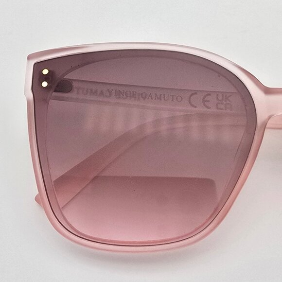 Vince Camuto VC1020 Crystal Matte Pink Frame Brown Lens Cat Eye Sunglasses 61mm - Picture 13 of 13